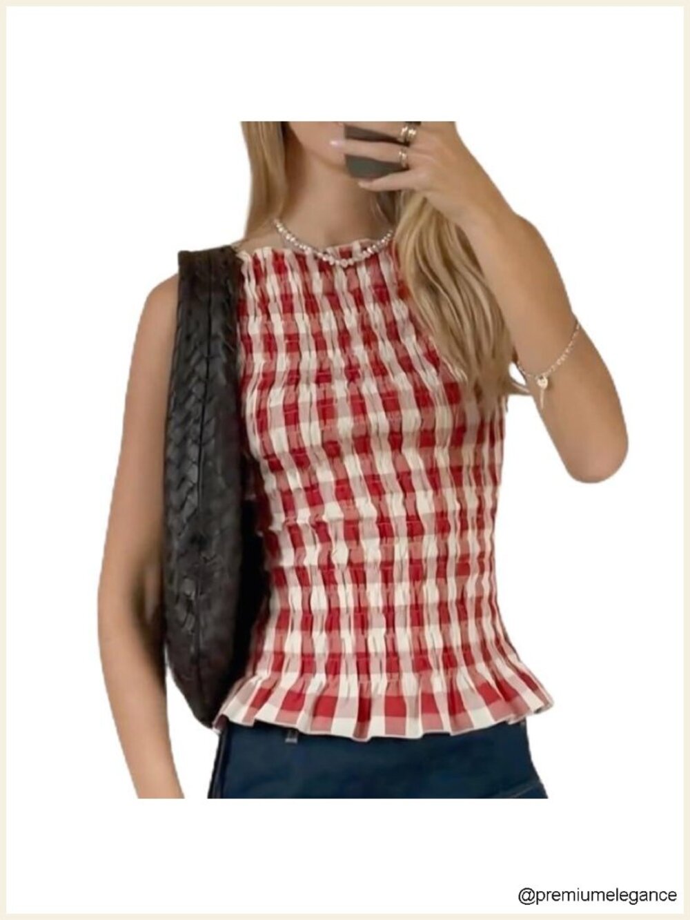 Women Smocked Tank Top Y2K Ruffle Crop Sleeveless Summer Streetwear